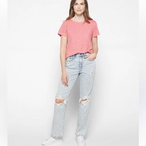 NWT Studio Blue light wash distressed boyfriend jeans